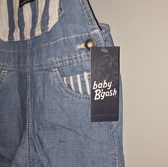 12M OshKosh B'gosh Blue Denim Overalls - Picture 3 of 5